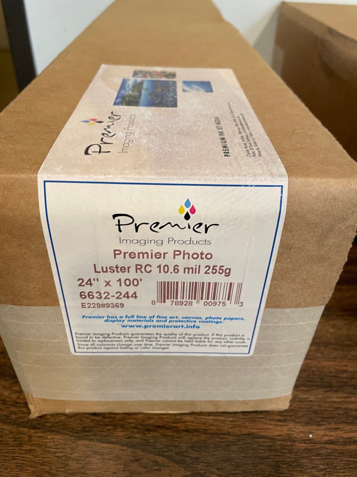 Premier Imaging Premier Photo Luster Paper RC 10.4mil 24″ x 100′ – OPEN BOX