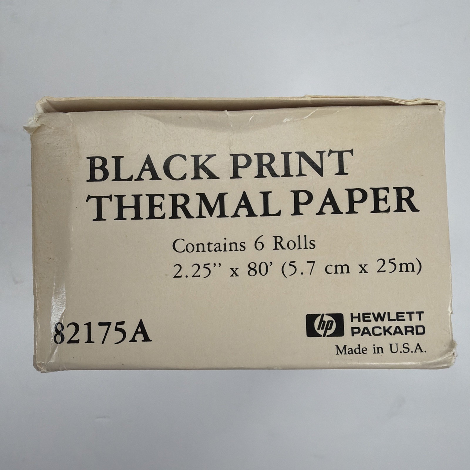 HP 82175A Black Print Thermal Paper Box of 6 Rolls 2.25″ wide
