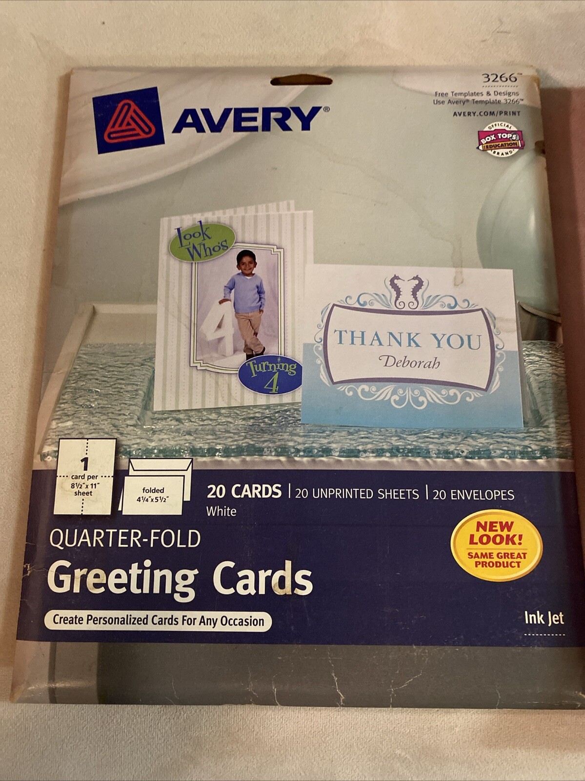 LOT OF 2 Avery 3265 & 3266 Printable Greeting Cards Half Fold/Envelope. 95 Cards