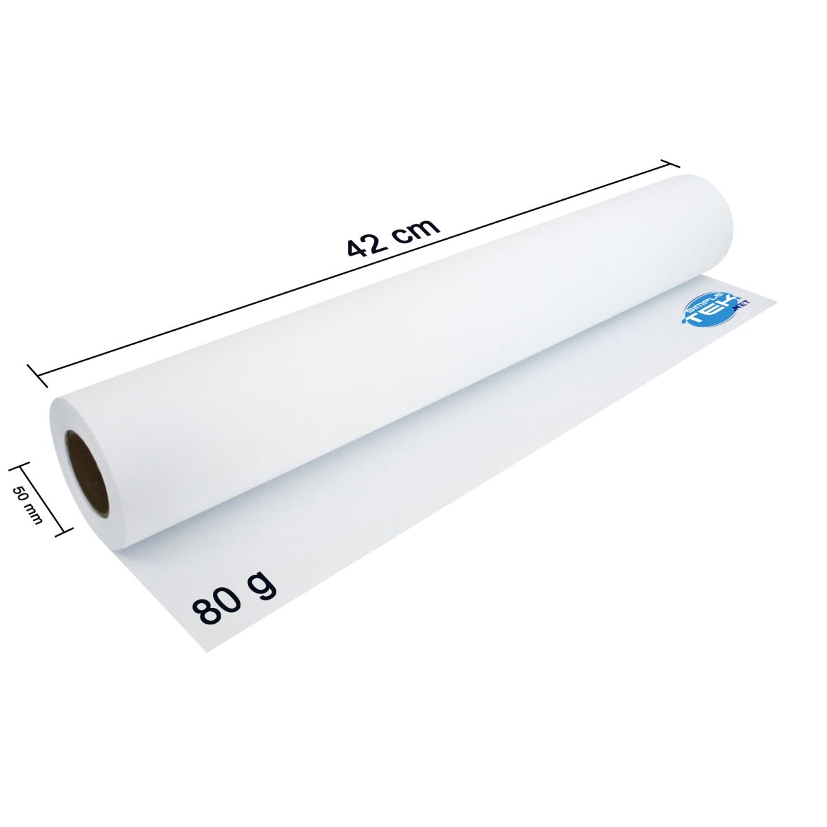 8 X Plotter Paper A2 White Matte Inkjet 420Mm 50M 50Mm Core 80G