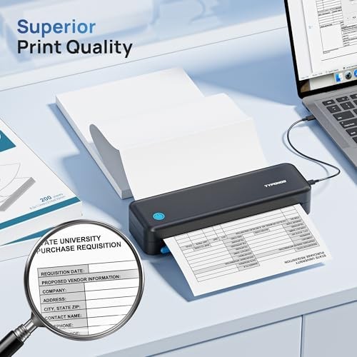 Continuous Thermal Printer Paper 8.5×11″ US Letter Size, 100 Sheets for D820 Pri