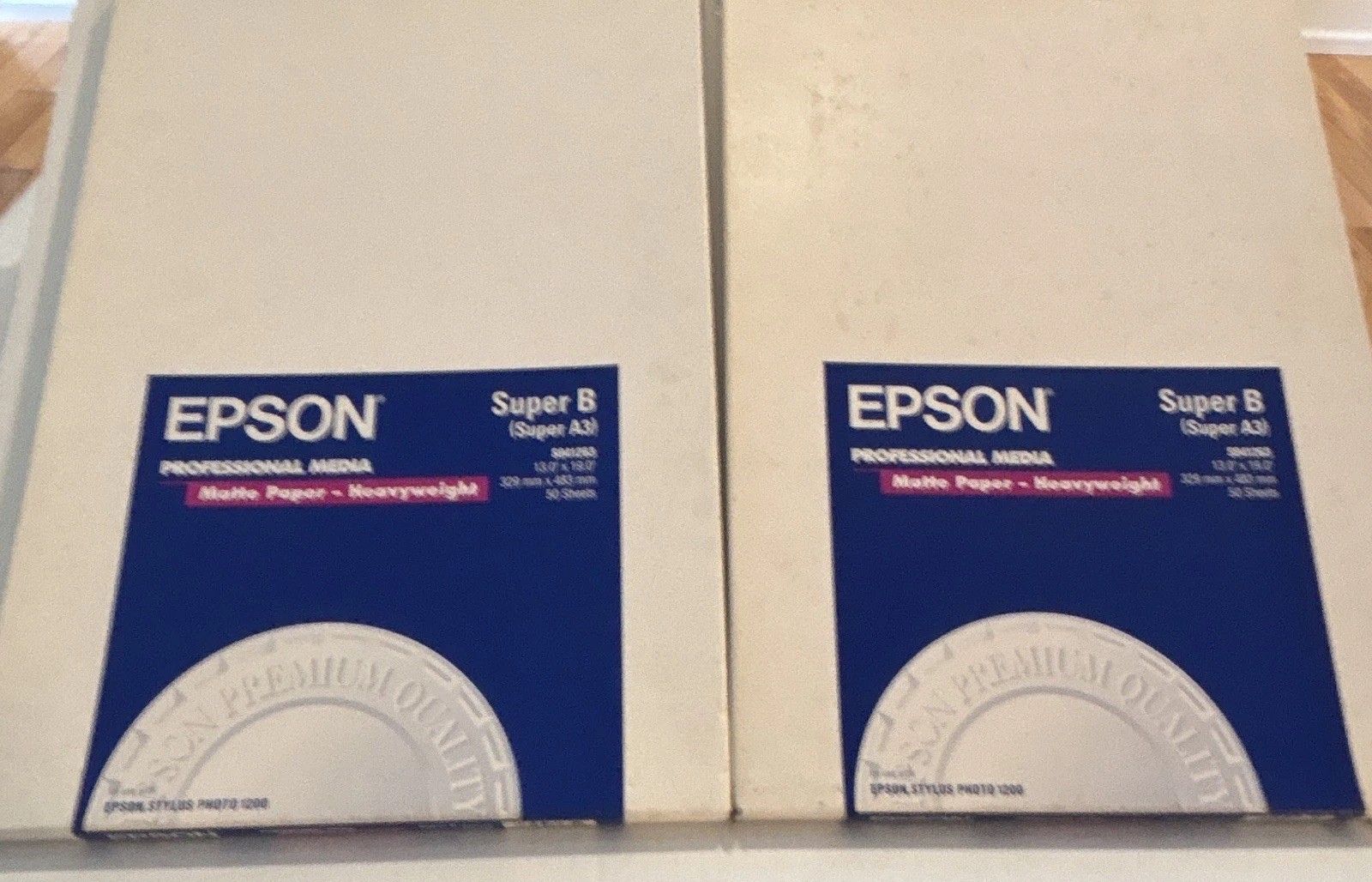 2 Epson Professional Matte Heavyweight Inkjet Paper 13×19 85 sheets total