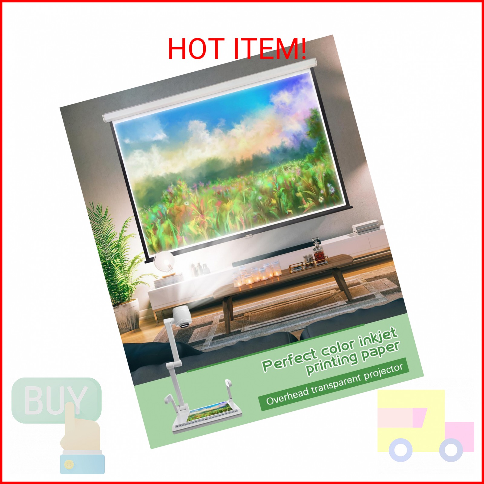 Weliu Transparency Sheets for Inkjet Printers, 30 Sheets 8.5″ X 11″, Clear Aceta