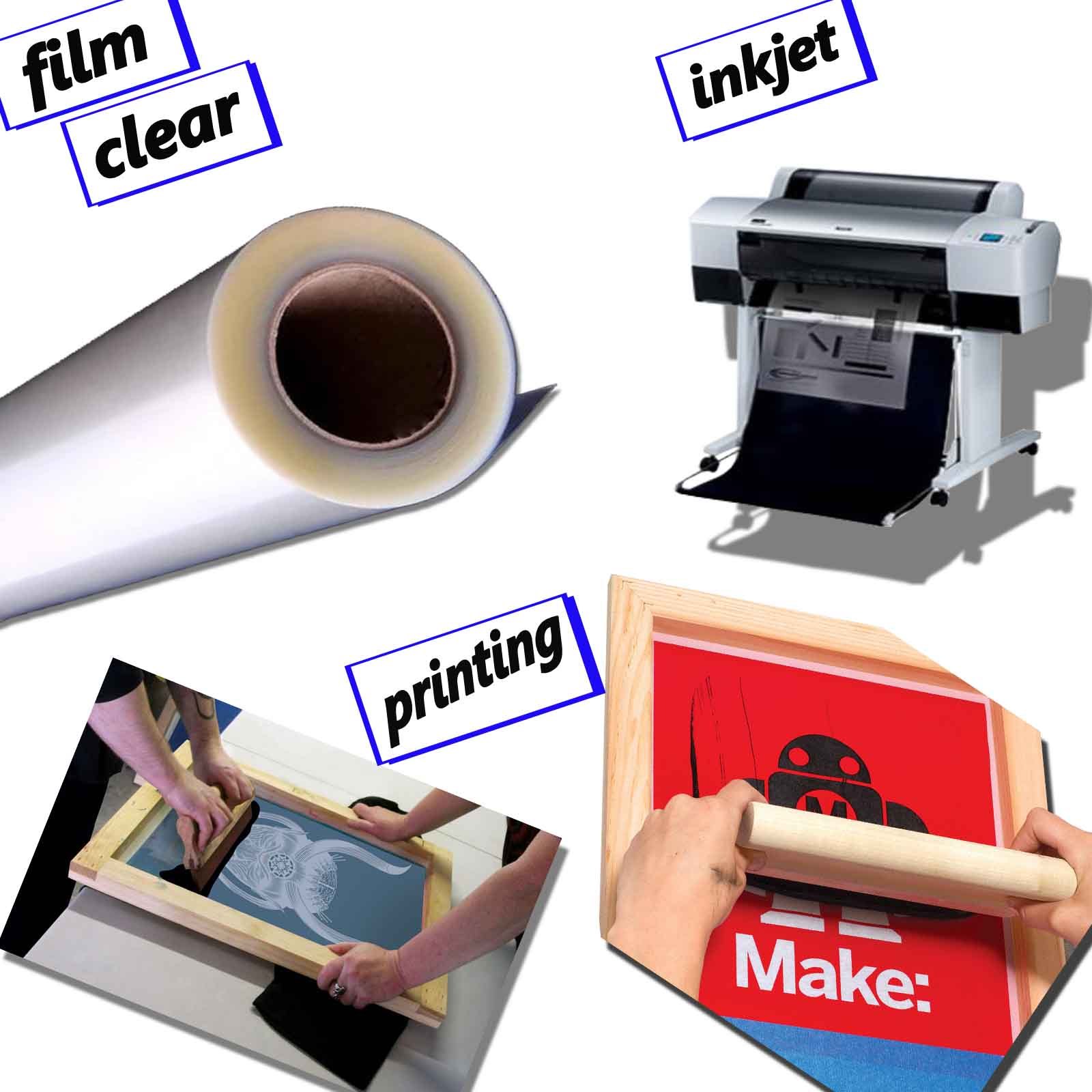 44″x100ft Waterproof Inkjet Instant Dry Screen Printing Transparency Film