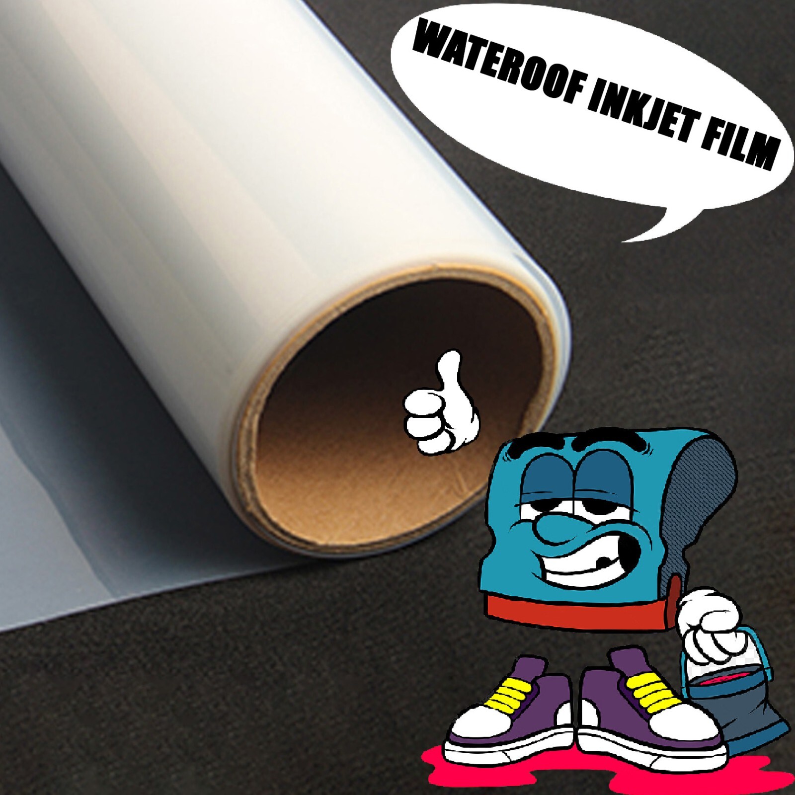 4 roll，Waterproof Inkjet Instant-Dry Screen Printing Transparency Film，13″x100ft