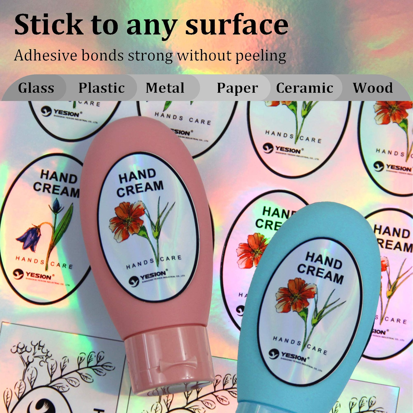 Holographic Sticker Paper 8.5” 11” Printable Premium Rainbow Vinyl, Waterpr…