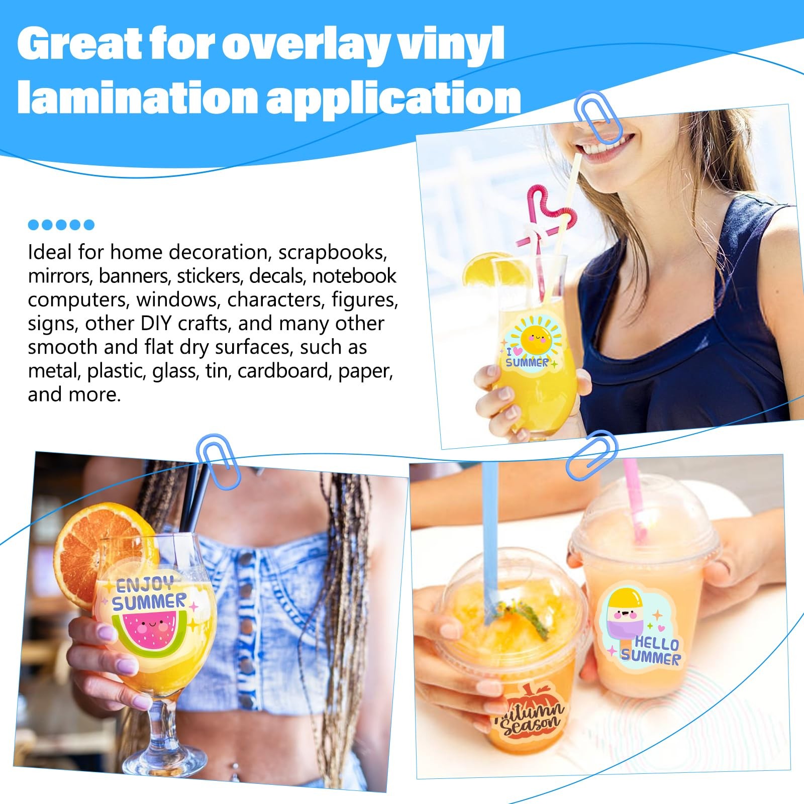 Clear Printable Vinyl Sticker Paper for Inkjet Printer, Clear Paper Laminatin…