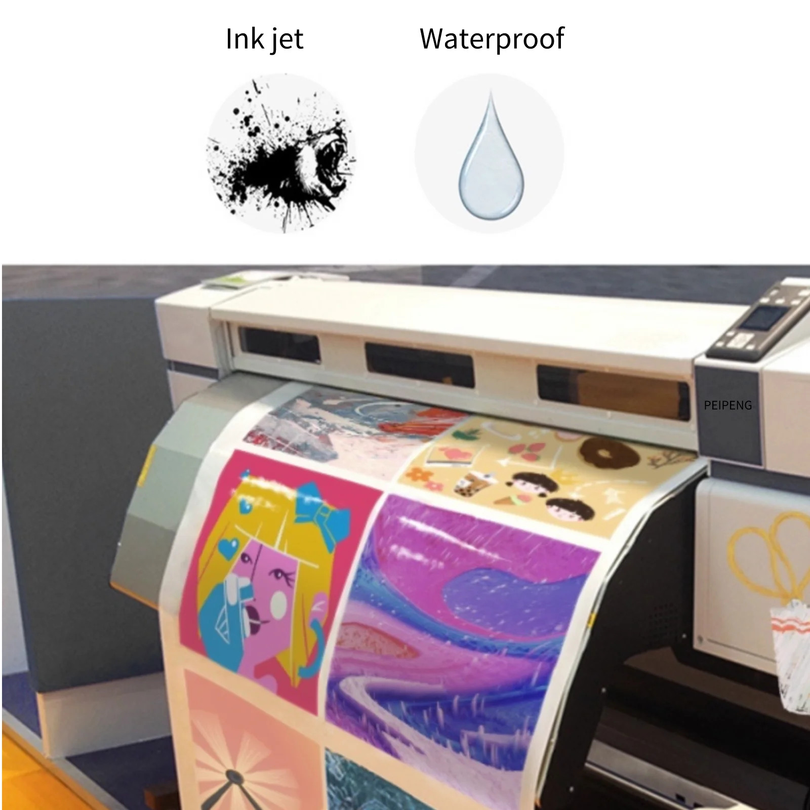 10/50pcs Waterproof sticker paper A4 Laser Inkjet Printer Paper White Glossy Tra