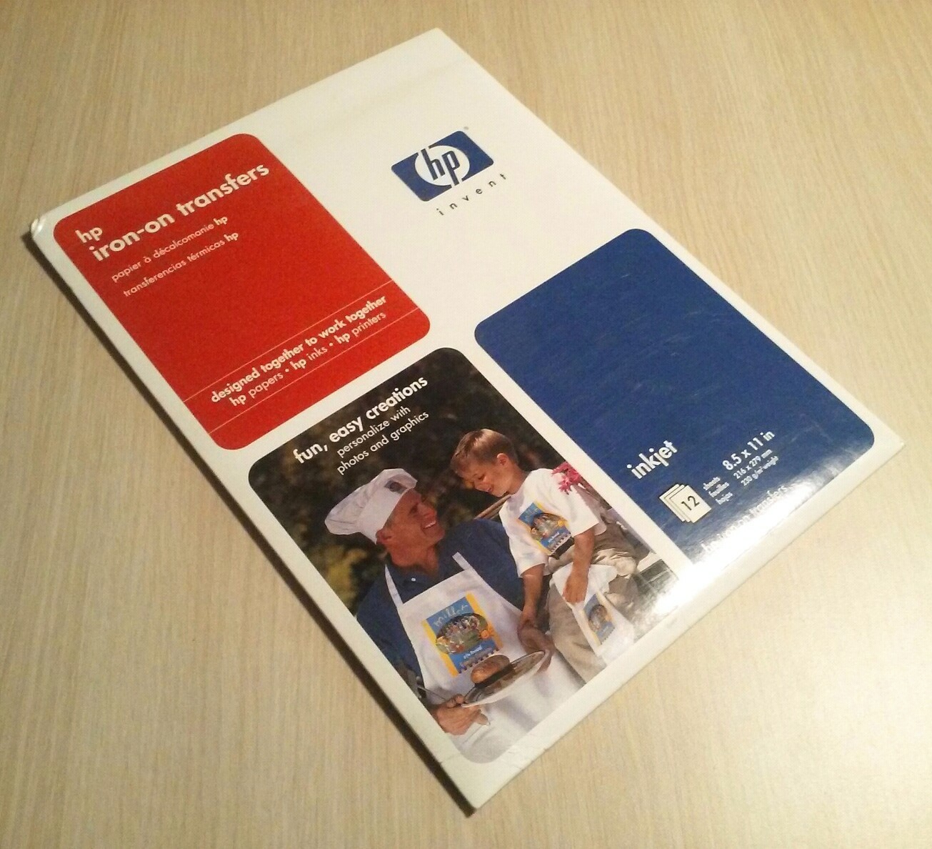 HP Iron-On Transfers 8-1/2 x 11 White 12/Pack C6049A New Sealed