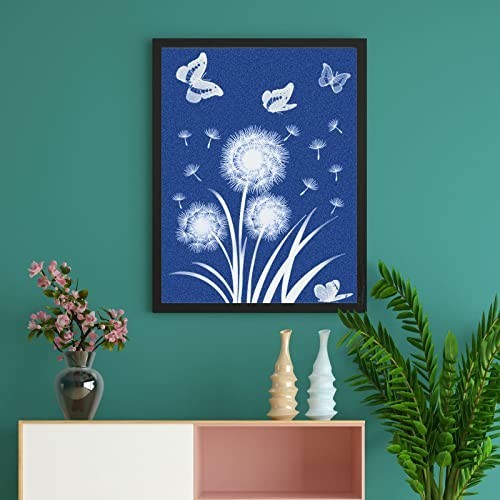 Sun Print Paper Kit 24 Sheets Cyanotype Paper Acrylic Board Solar Activated DIY