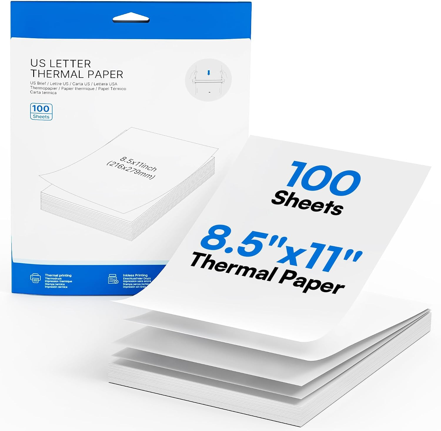 D90E Thermal Printer Paper 8.5 X 11 Inch US Letter Size, Advanced Thermal Printi