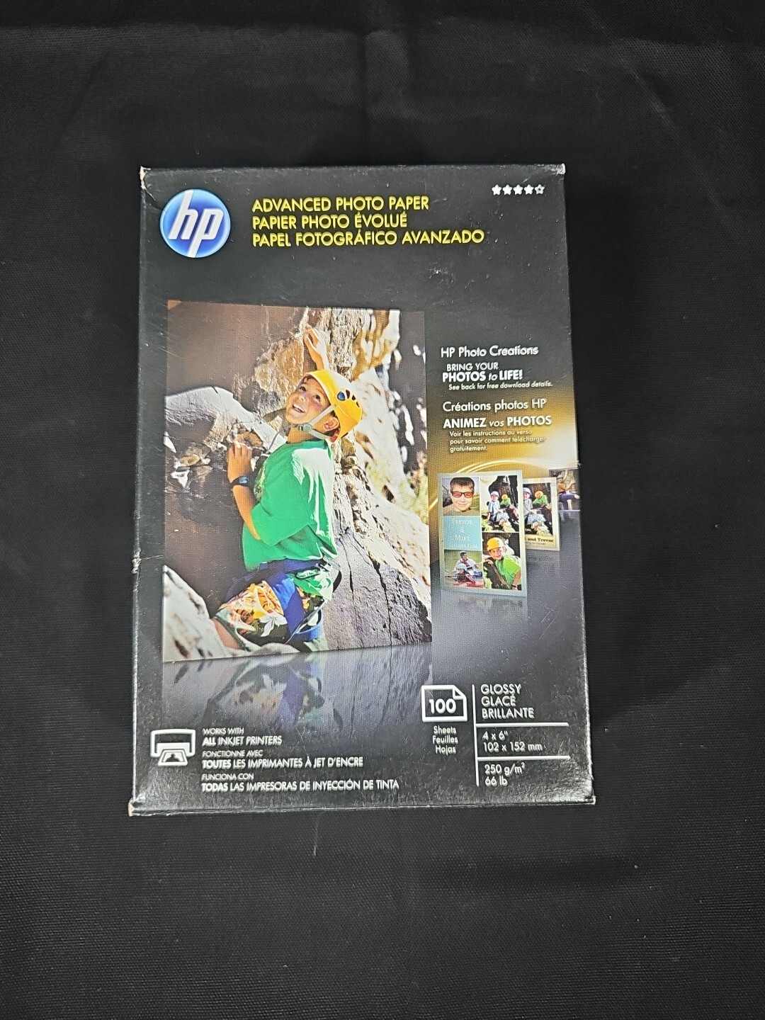 HP Advanced Photo Paper 4”x6” Glossy 100 Sheets – Lot Of 2 Packs