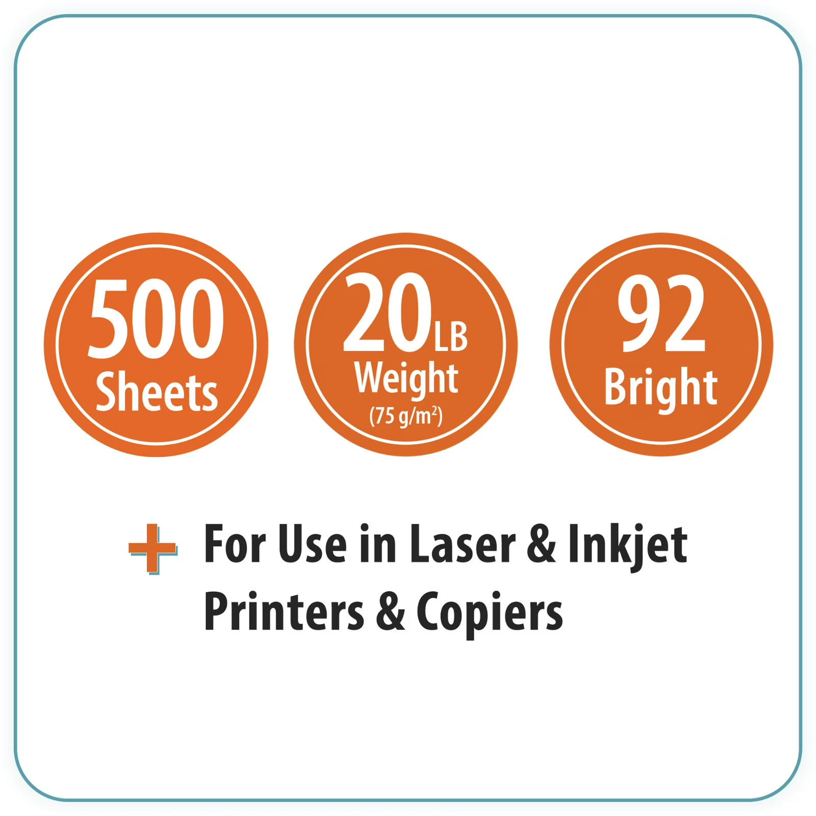 Pen + Gear Copy Paper, 8.5″ x 11″, 92 Bright, 20 lb., 5 Reams (2,500 Sheets)