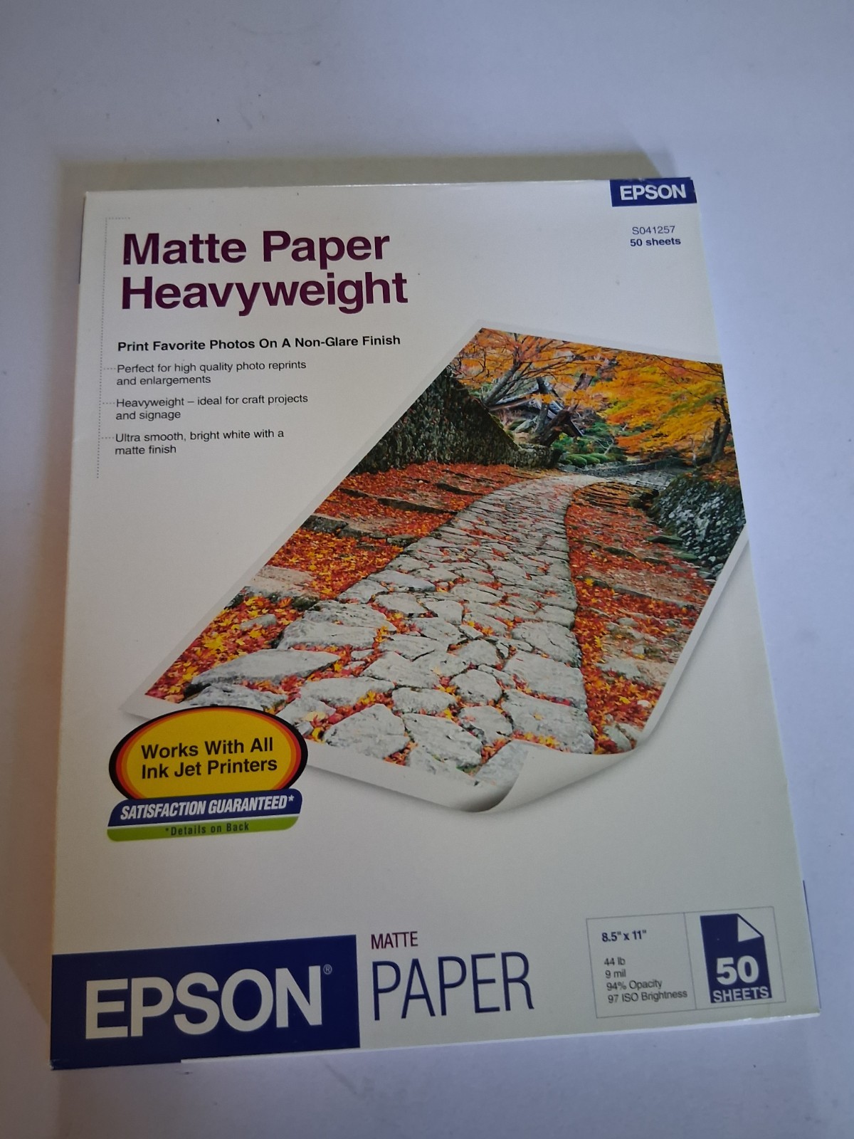 Epson Matte Paper Heavyweight Unopened 50 Sheets 8.5″x11″ 2002