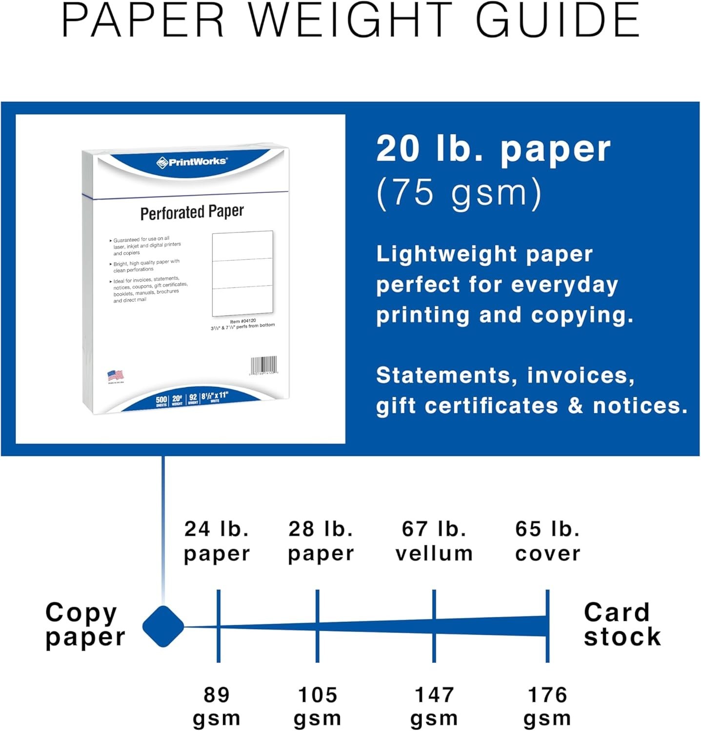 500 Sheets of 3-Part Perforated Paper – Ideal for W-2 & 1099 Forms