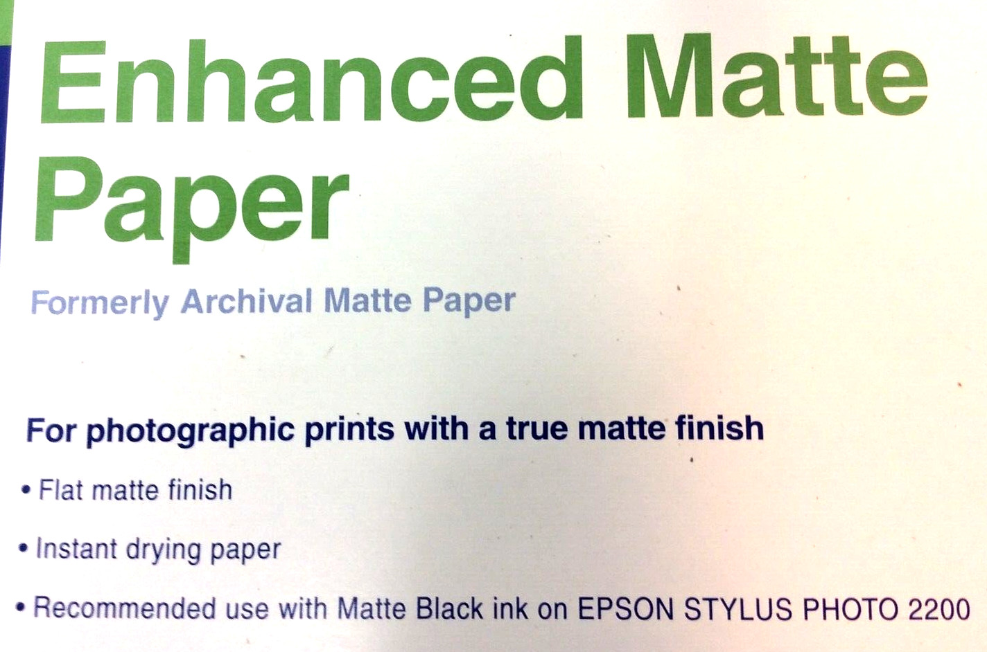 EPSON S041341 Enhanced Matte Paper (Archival Matte Paper) Professional 8.5 x 11