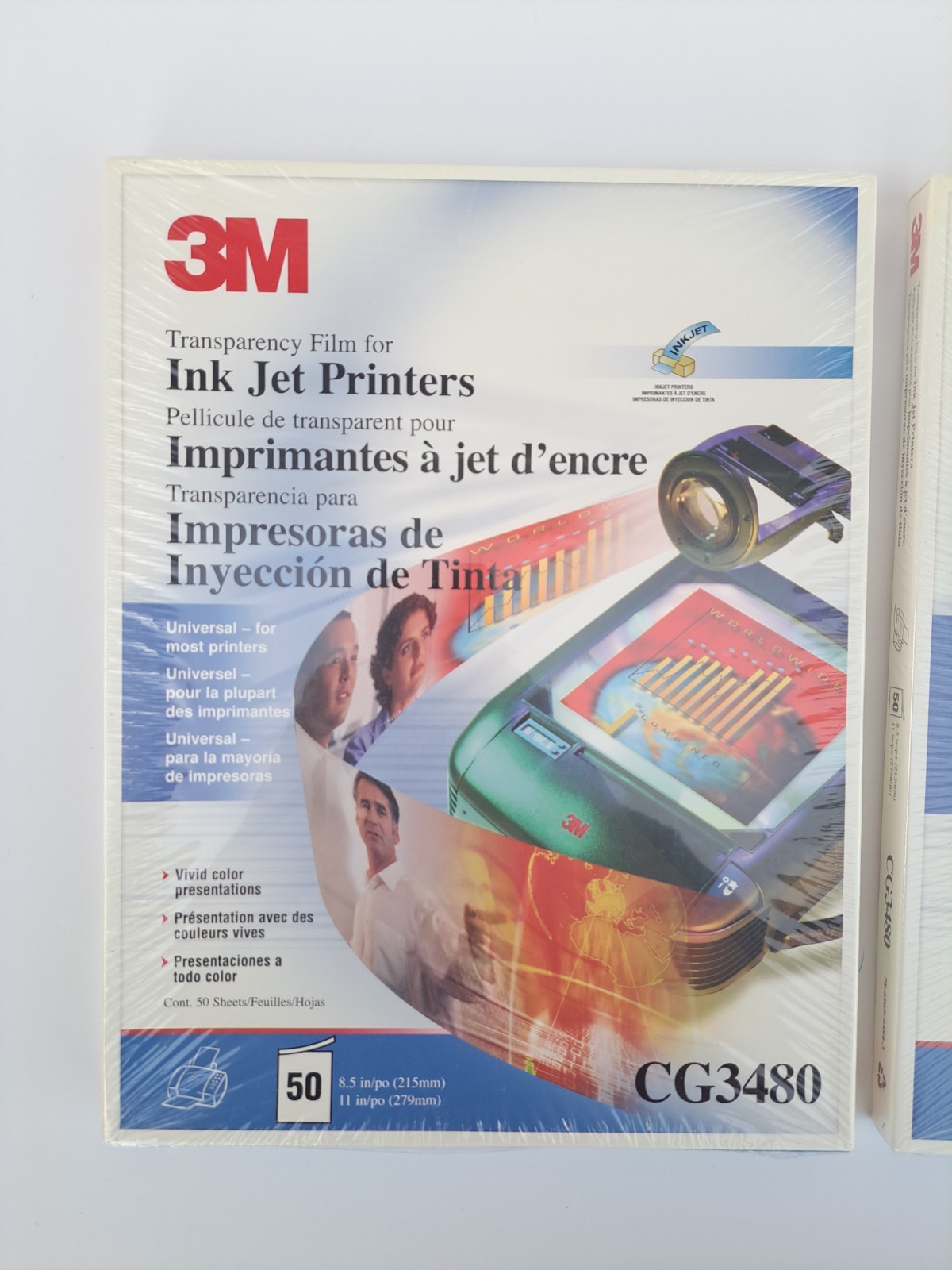 Lot Of 2 3M Transparency Film Ink Jet Printers 50 Sheets Pack CG3480 BIN97