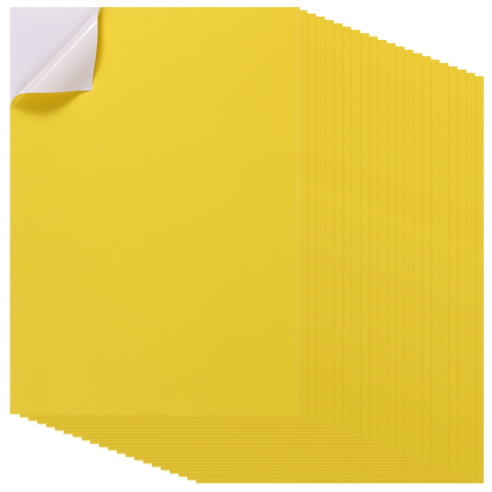 40 Sheets A4 Label Stickers for Shipping, Yellow, for Full Sheet Label