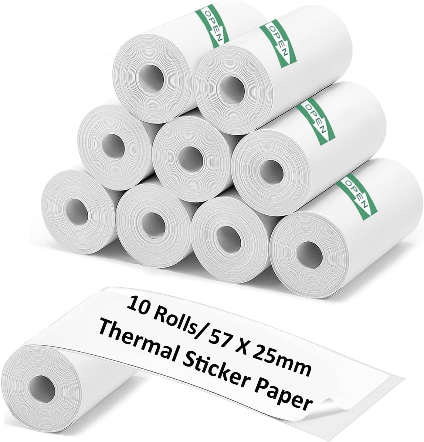 10 Rolls Mini Thermal Printer Paper, 57 X 25Mm Sticker Paper for Most Kids In…