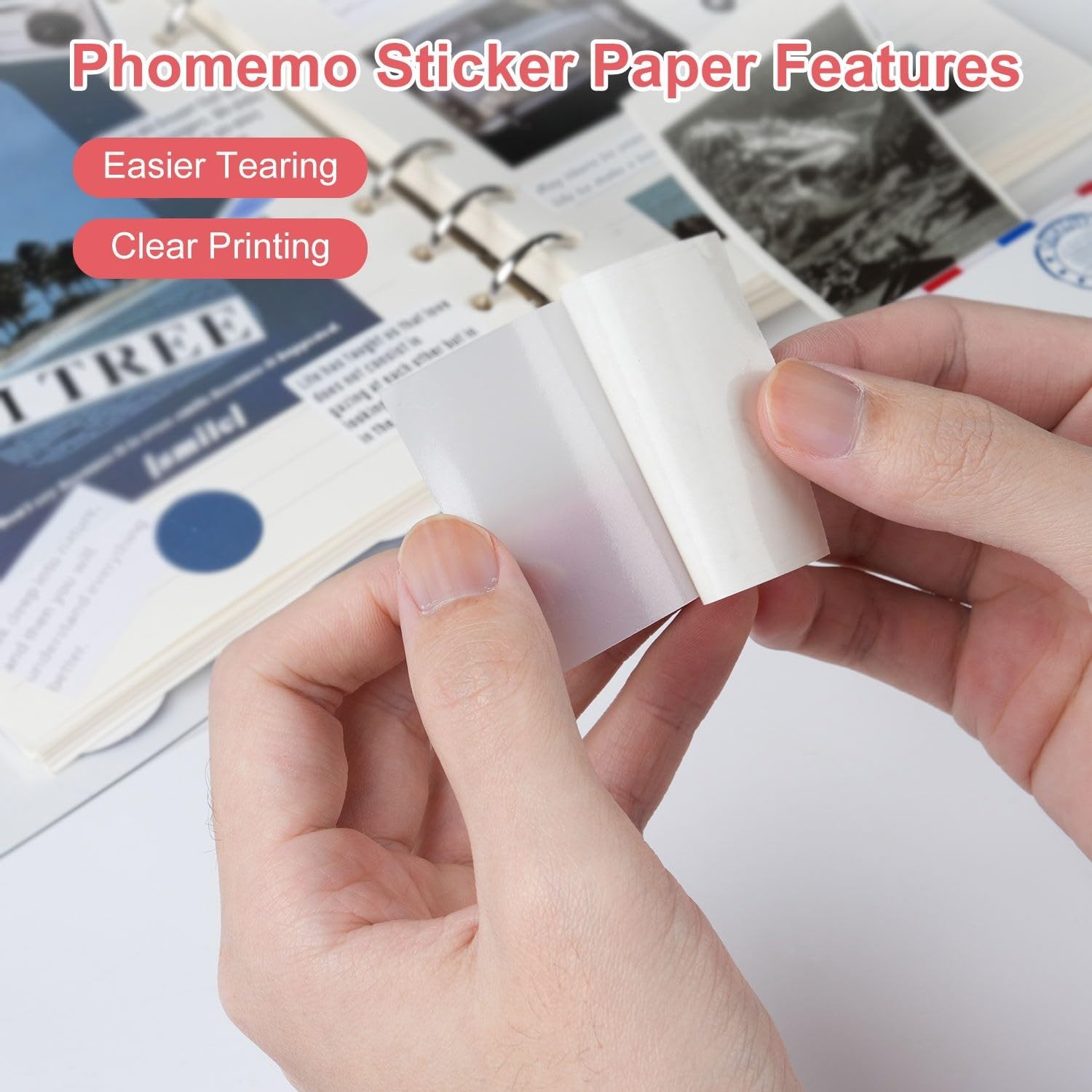 Transparent Thermal Sticker Paper – Pink, Blue, Green, 3 Rolls, 50mm x 3.5m, Ide