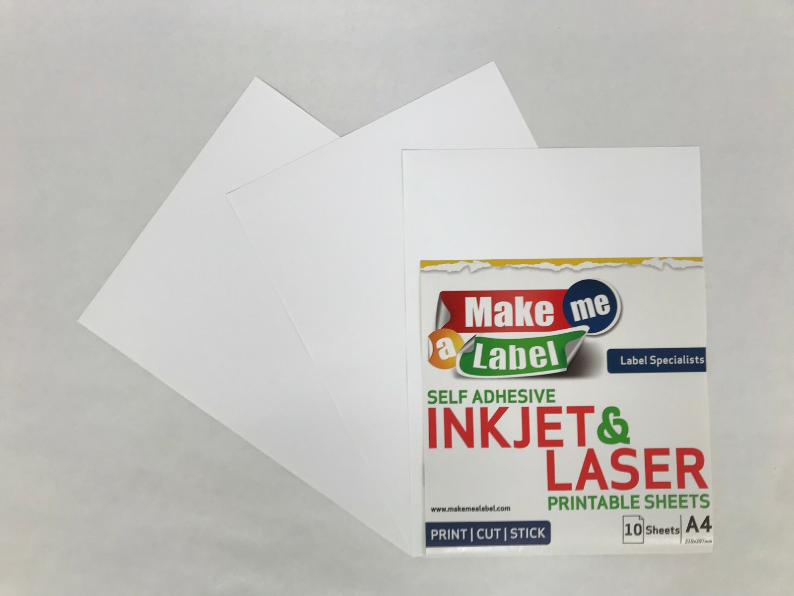 20 White Matt A4 Self Adhesive Inkjet Printable Paper Sticker Sheets