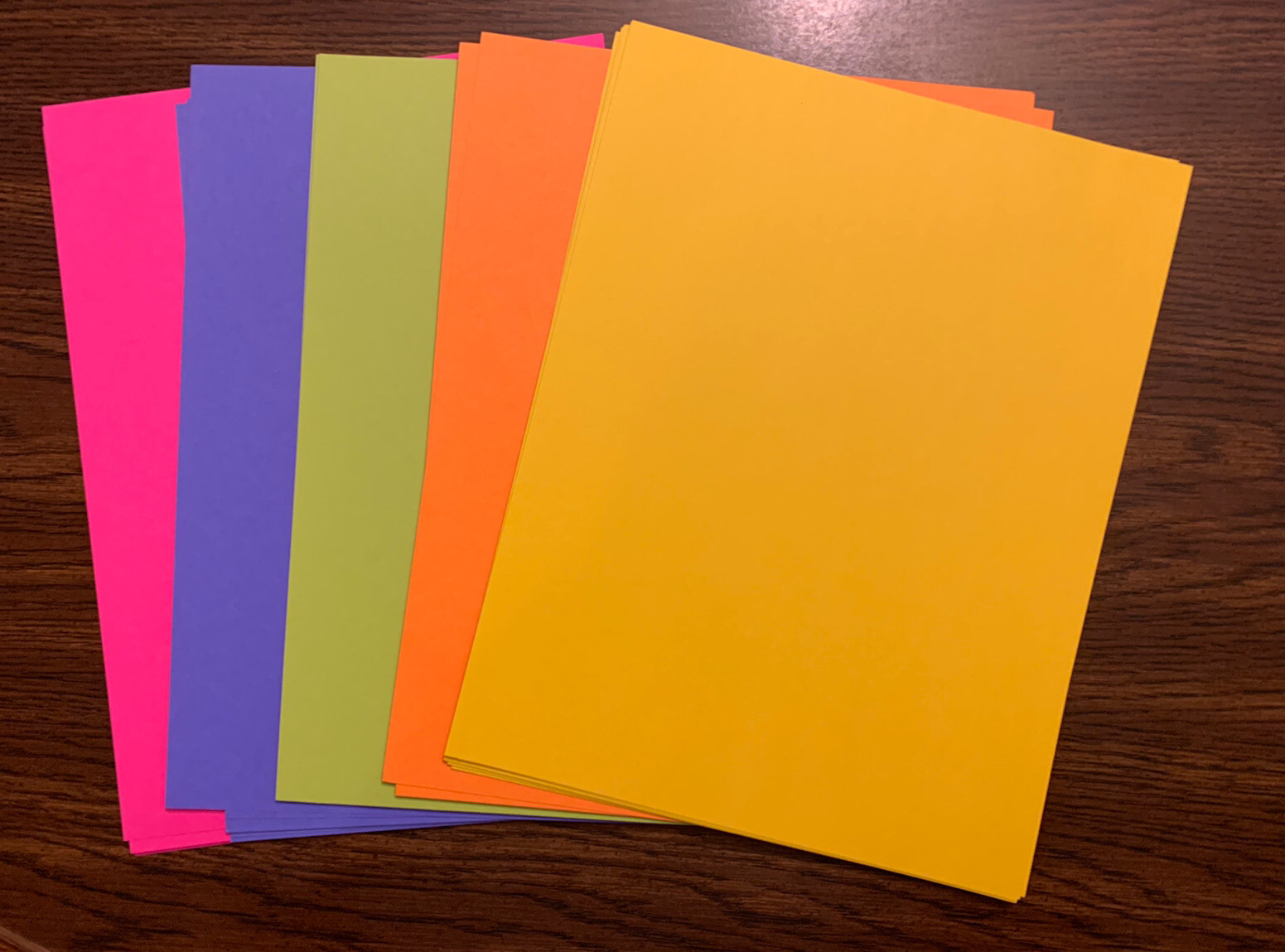 Card Stock Paper Wausau 25 Sheets green yellow blue pink orange Astrobrites
