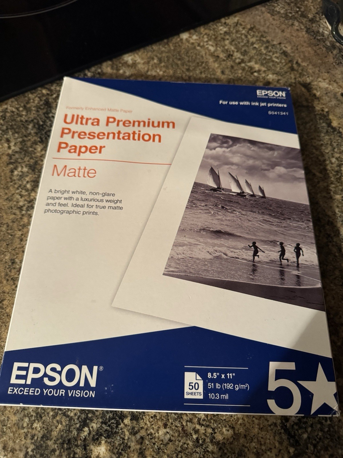 Epson Ultra Premium Presentation Paper Matte, 8.5″ x 11″ 50 Sheets 51 lb Ink Jet