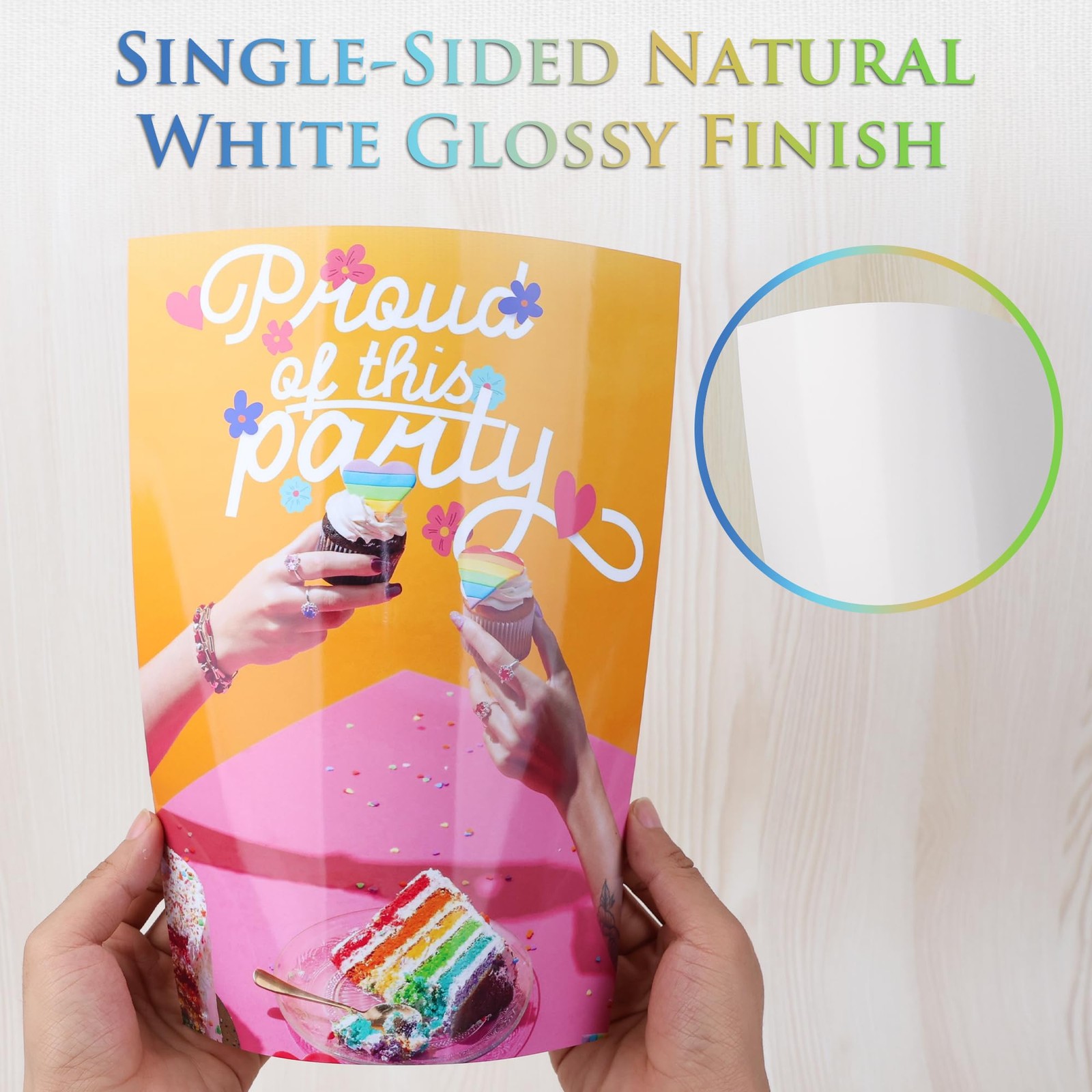 Glossy Thin Inkjet Printer Paper 100 PCS 8.5×11 Inch 36lb 135gsm Chip Bag