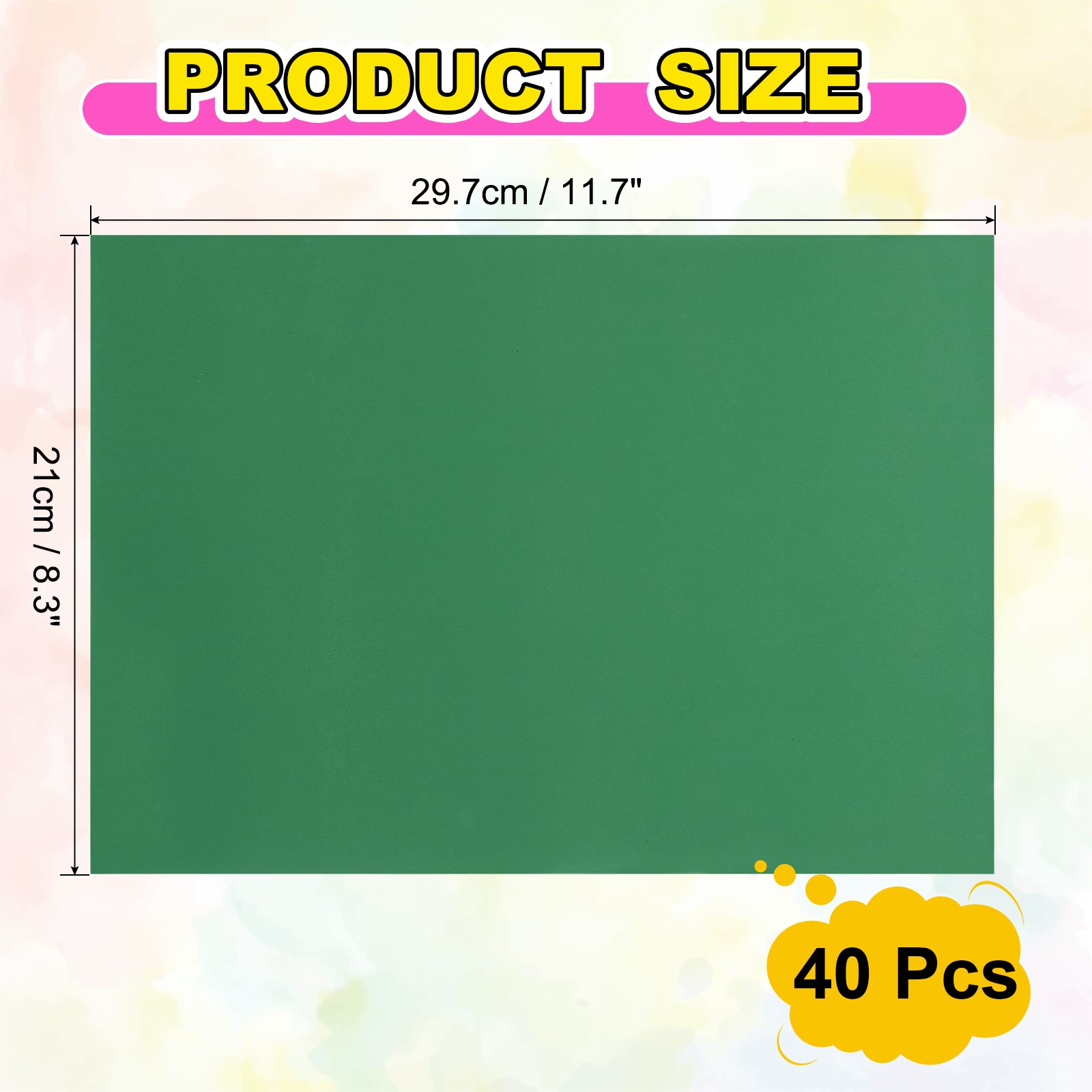 40 sheets of stickers A4 for labels, green sticker paper, 40pcs for shipping