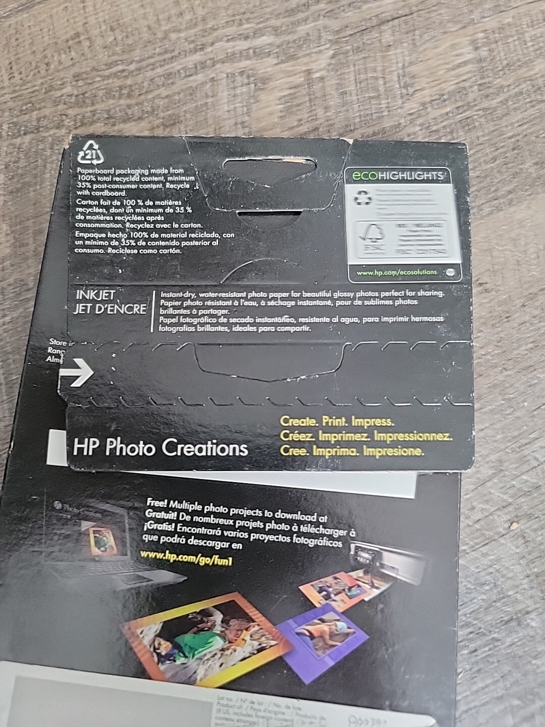 HP Photo Paper Advanced Glossy Q6638A 100 4×6 Sheets Per Pack New Sealed