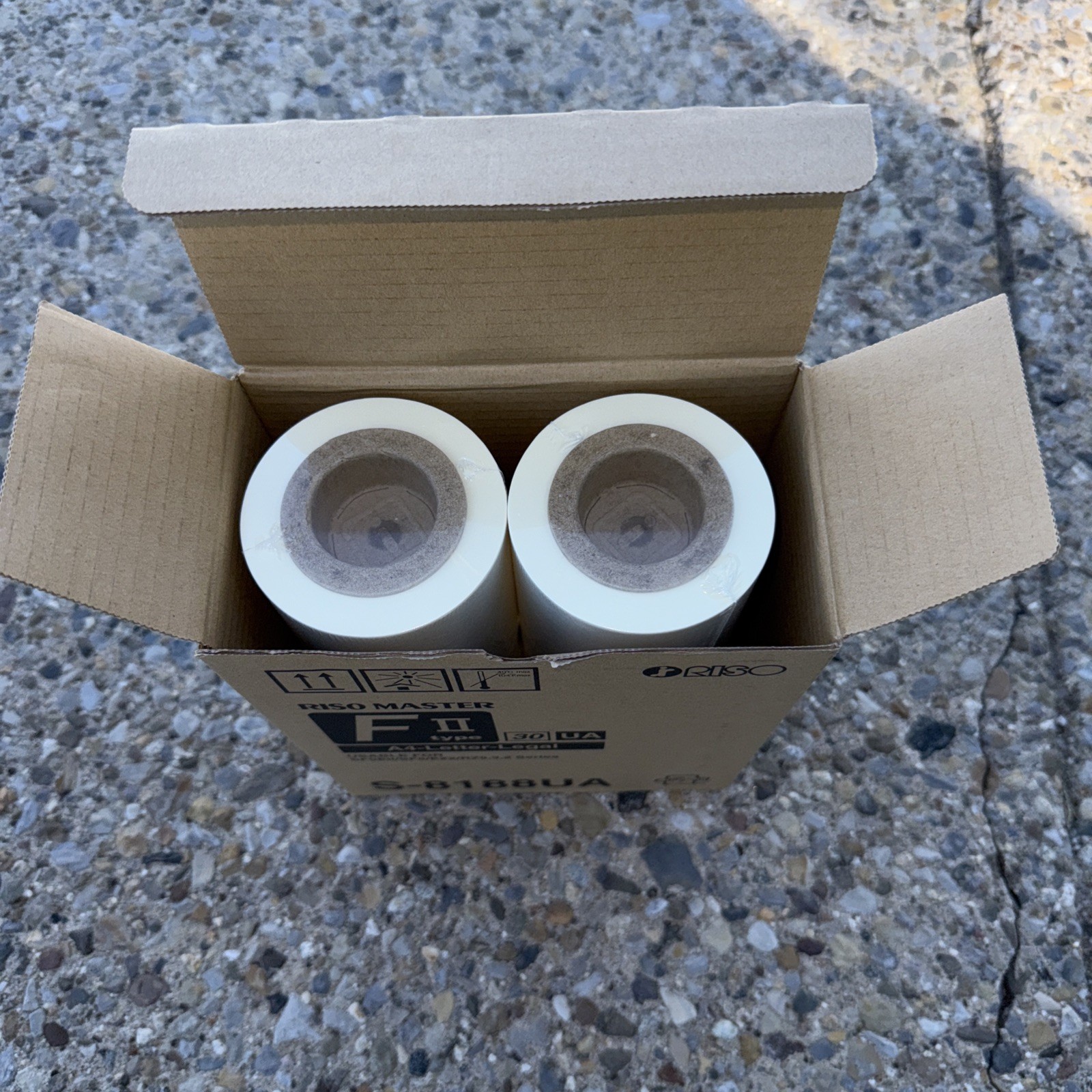 GENUIENE RISO MASTER S8188UA F TYPE ll A4 LETTER LEGAL EZ/RZ/SF-1 BOX 2 ROLLS