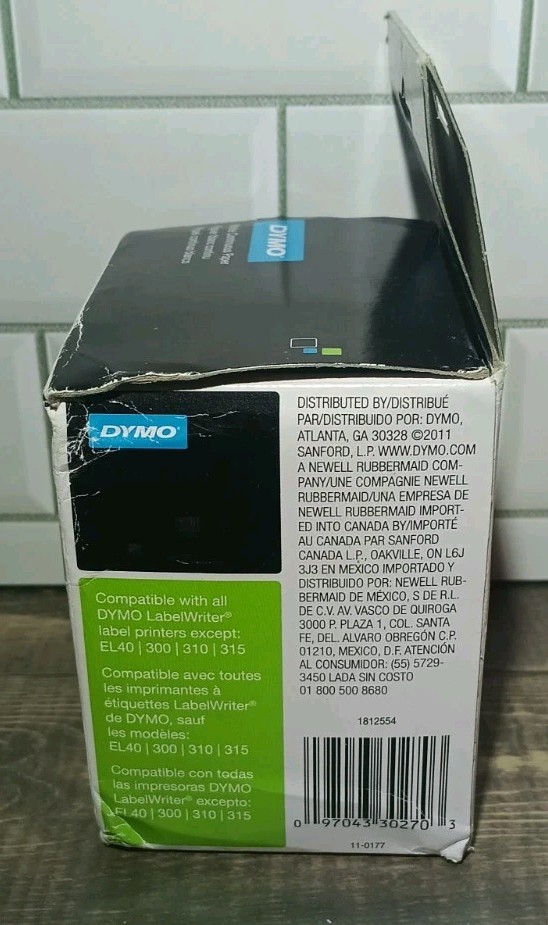 Dymo 30270 White Continuous Printer Paper Roll