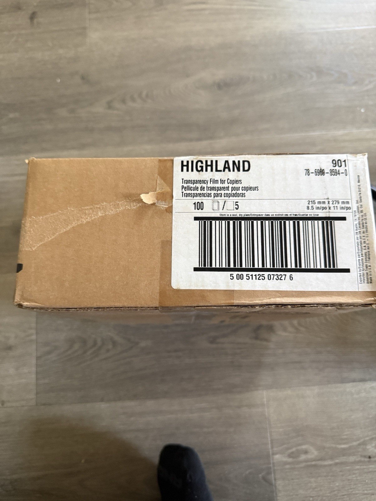5 Lot HIGHLAND 901 Transparency Film For Copiers – 100 Sheets per box NEW!