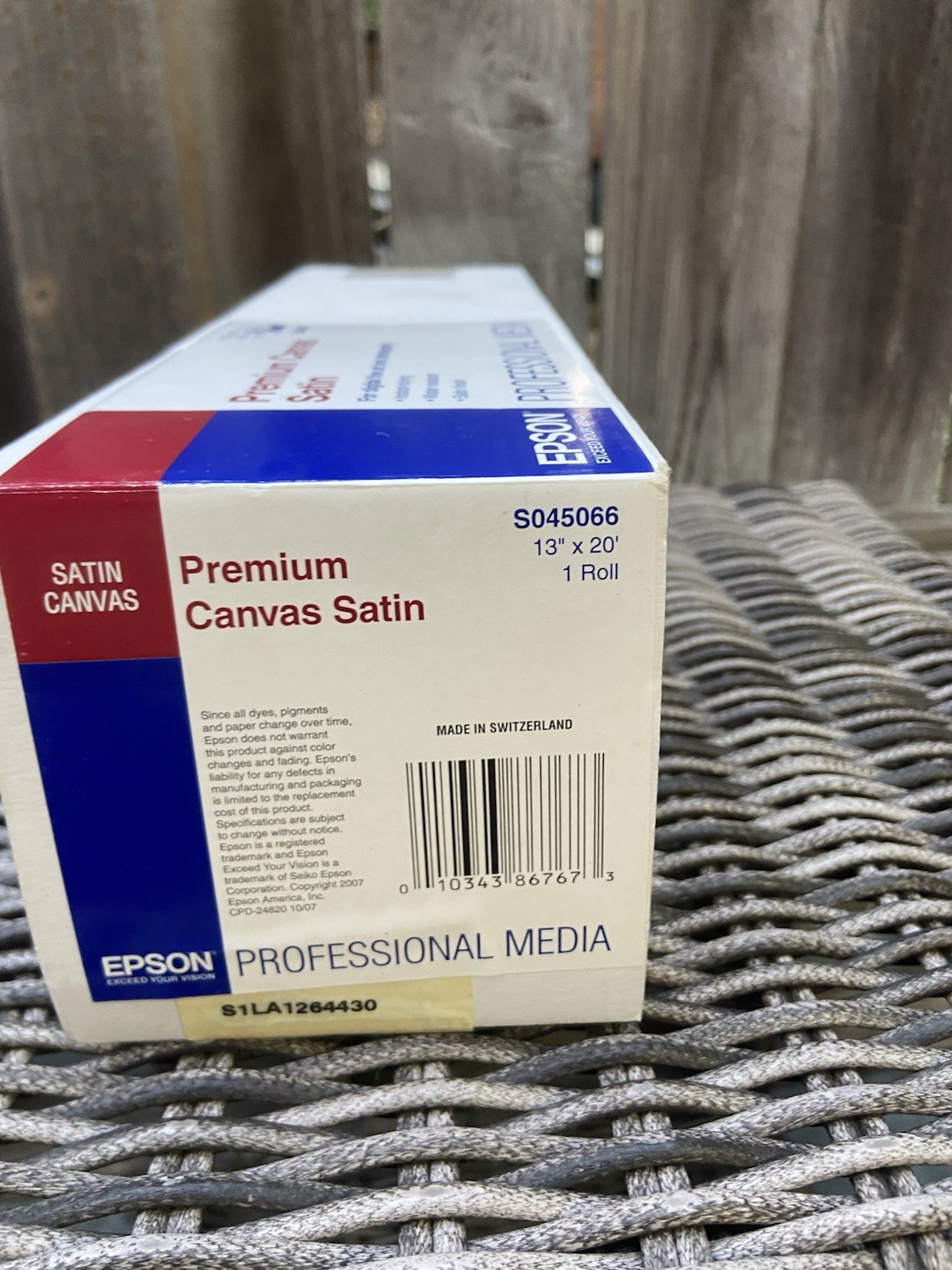 Epson Professional Media Premium Canvas Satin 13” X 20 ft Roll S045066