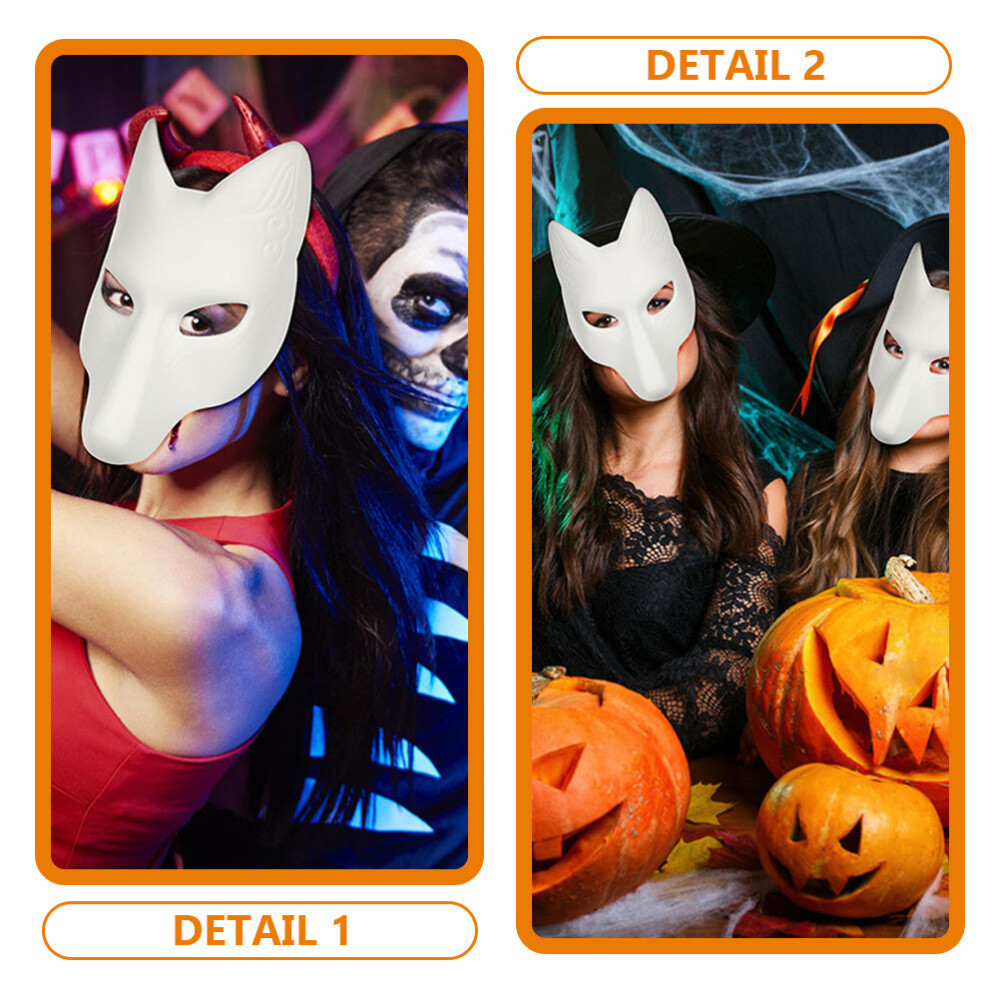 3 Pcs Fox Mask Costume Halloween Cosplay Masquerade Decorate Diy Masks