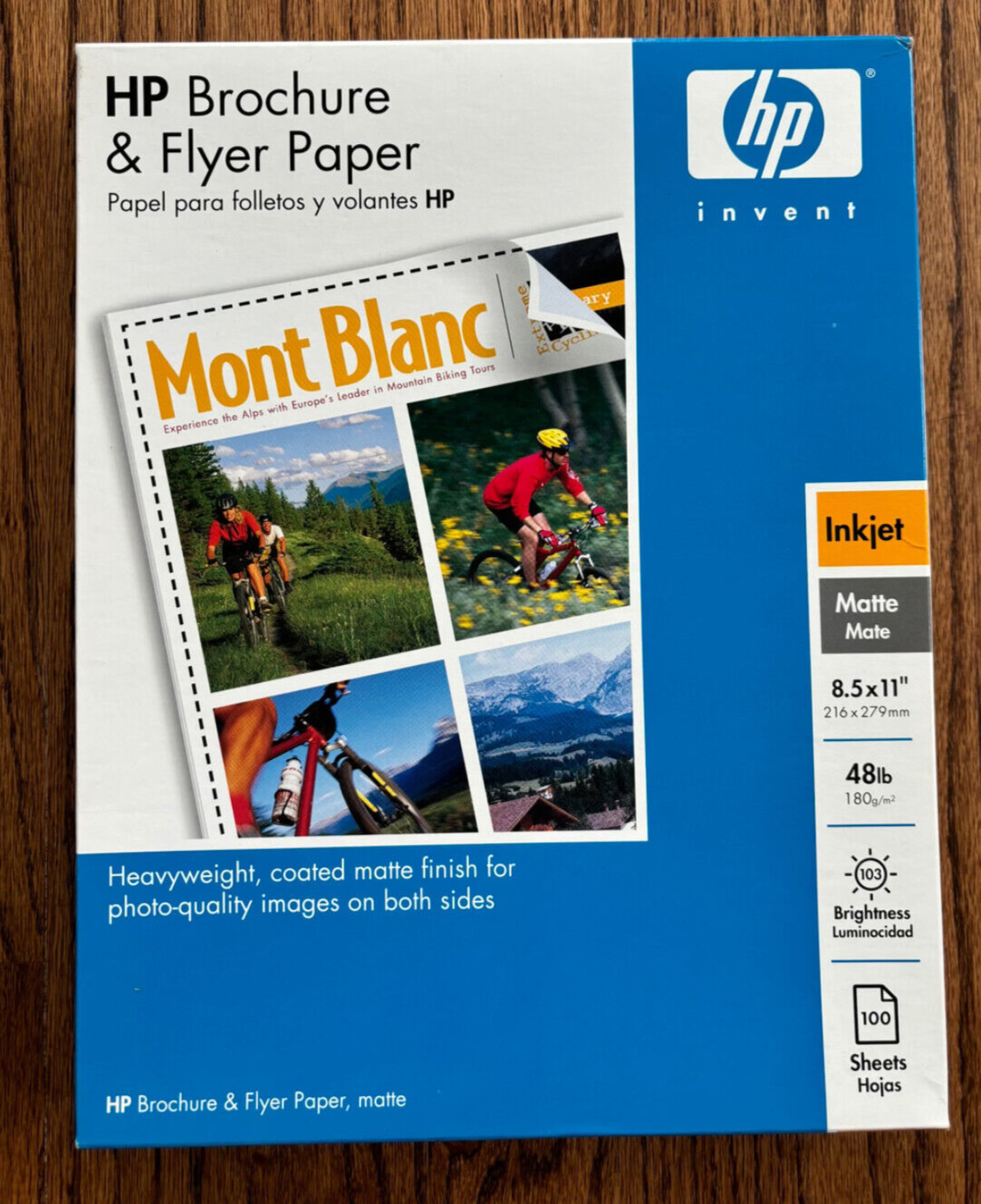 HP Brochure & flyer paper Inkjet Matte 8.5×11″ 48lb 103 brightness SEALED