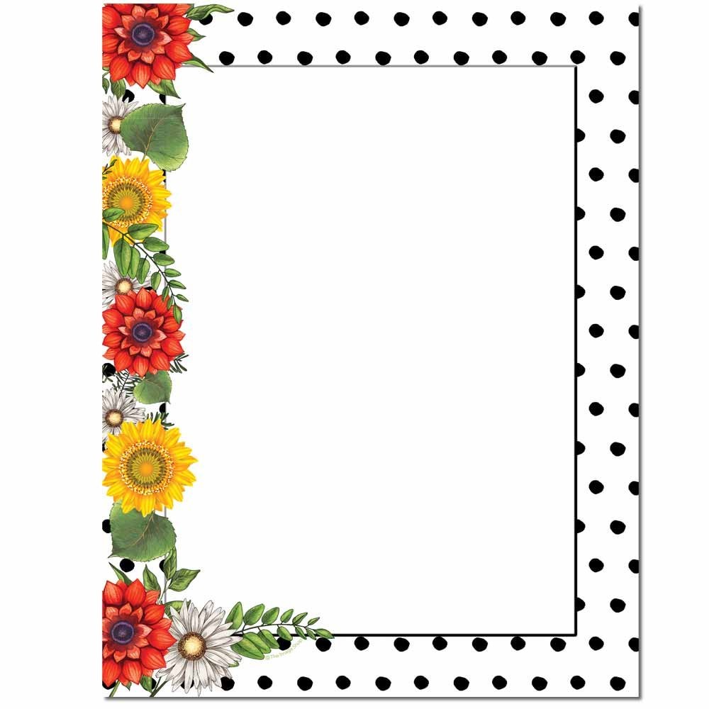 25 PCS Daisy Dots Letterhead Laser & Inkjet Printer Paper Craft Sheets DIY