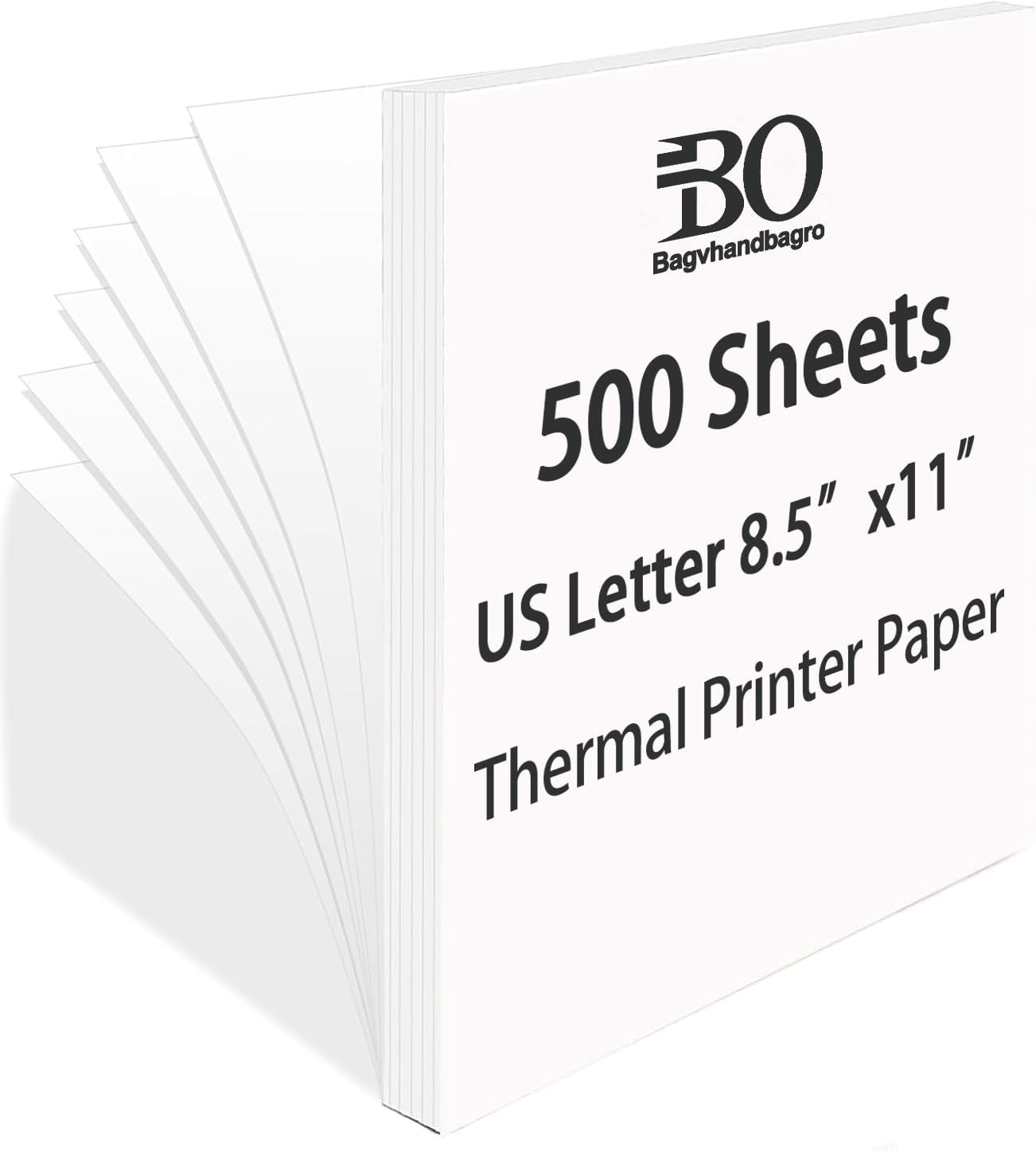 100 Sheets Thermal Printer Paper, 8.5”×11” US Letter Size, Advanced Printing P