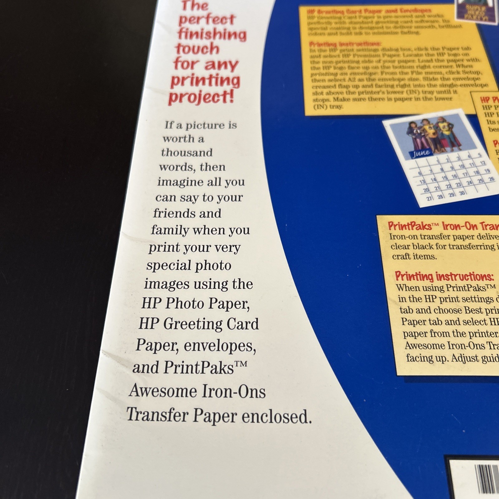 HEWLETT PACKARD Paper great touch for any project. Iron on project kids