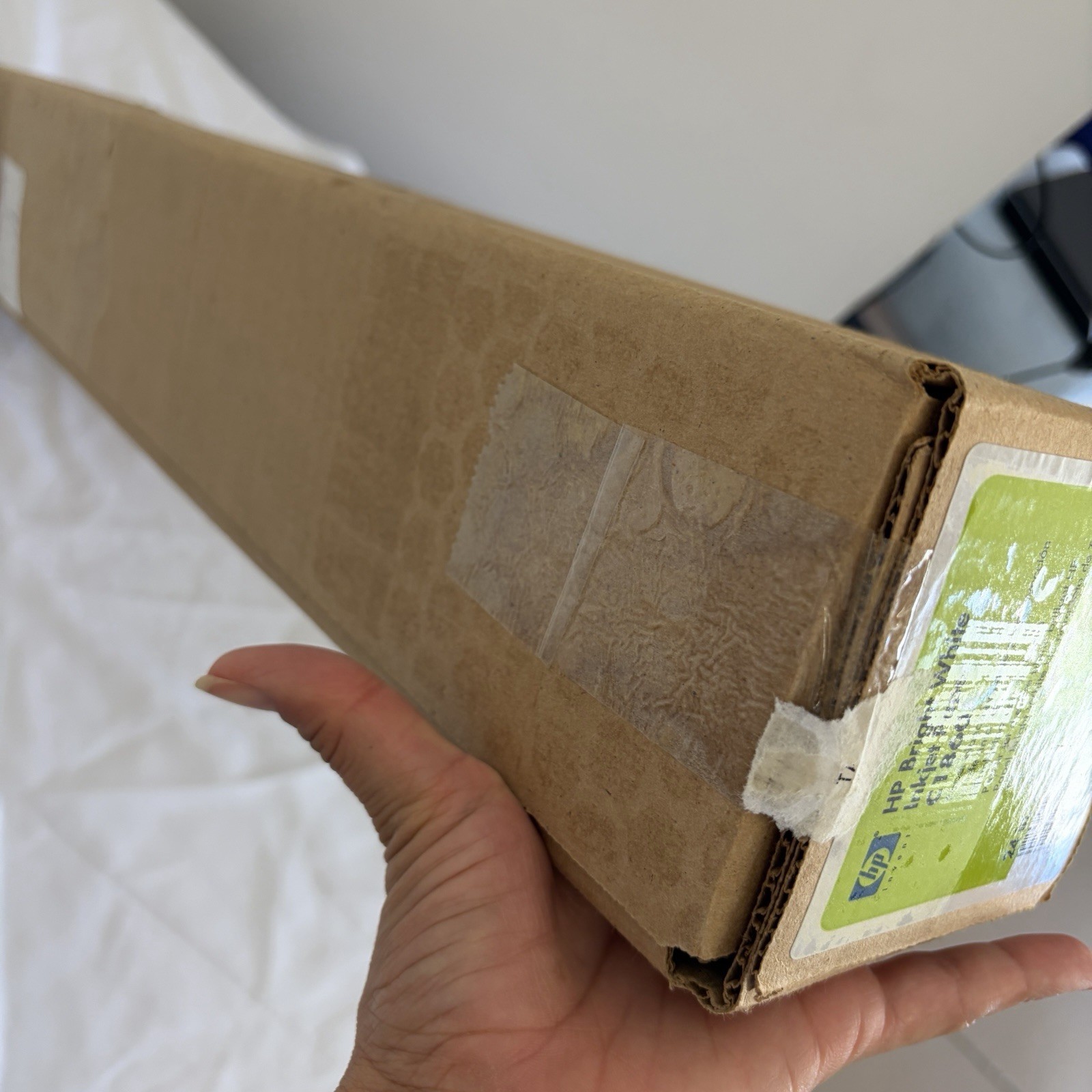 HP Bright White Inkjet Paper C1860A 24in x 150ft made in Austria, office, print