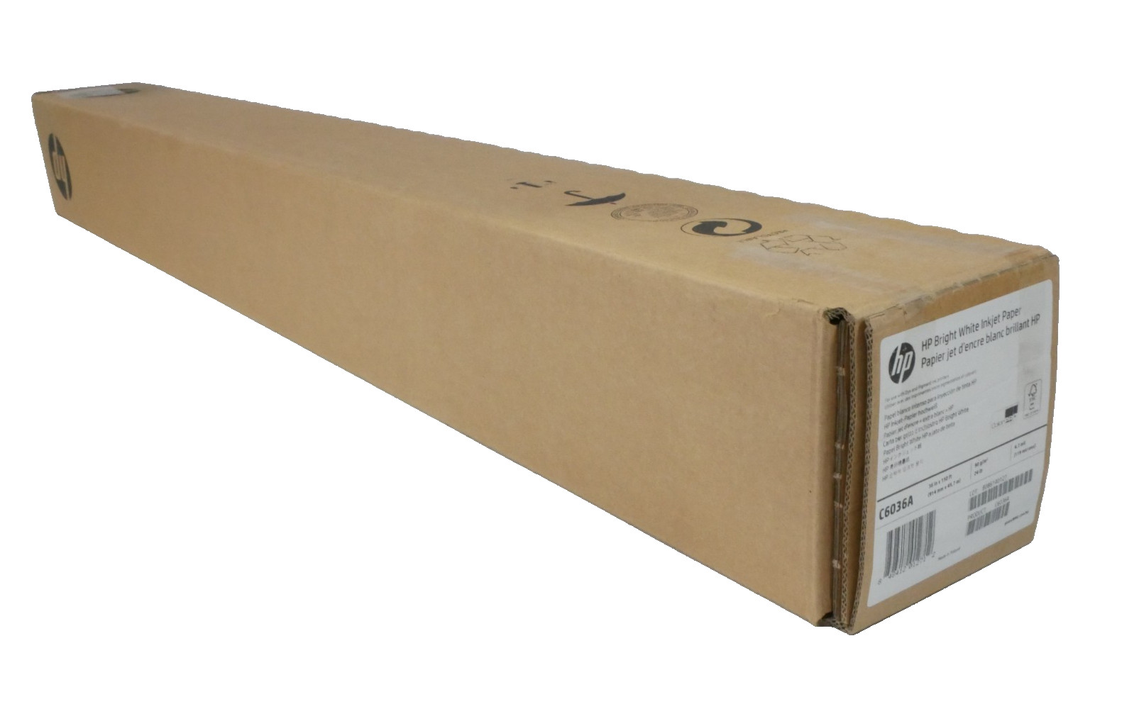 HP C6036A inkjet paper portrait white 914 mm x 45.7 m | rolls for large format printers