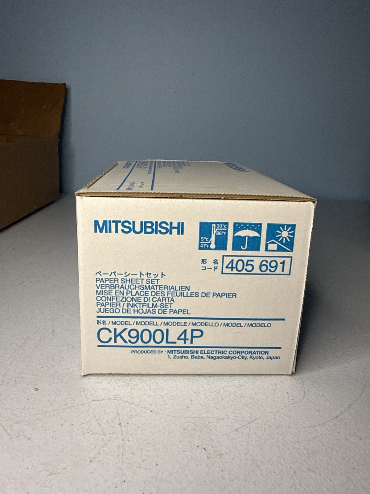 Mitsubishi Paper Sheet Set CK900L4P Dye Sub Ribbon and Media CP-900 New