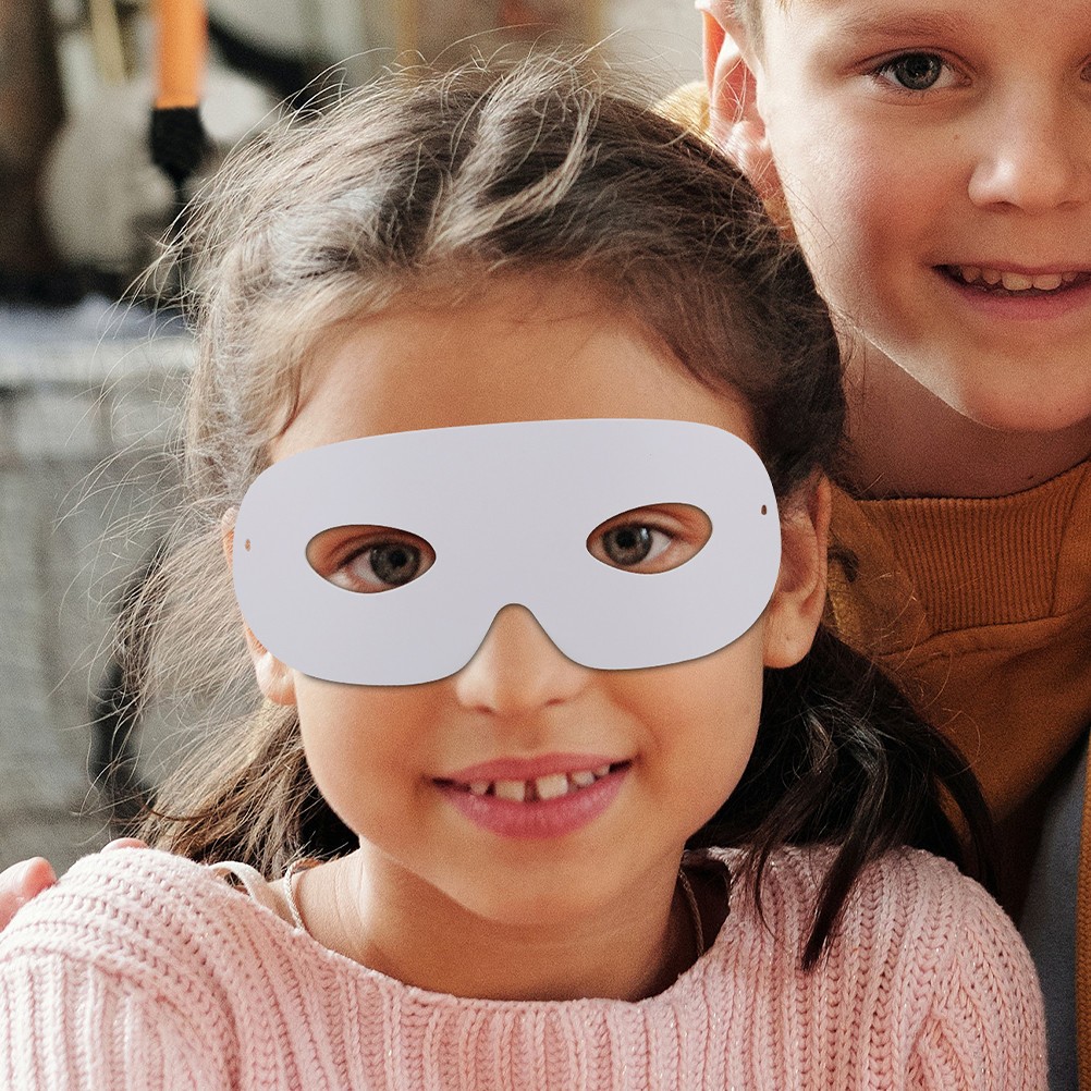 40 Pcs Masquerade Mask for Women White Blank Eye Masks to Decorate