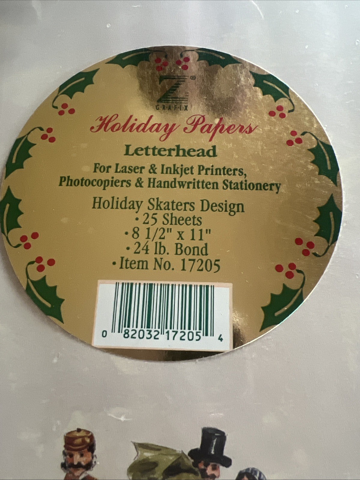 Vintage Z GRAFIX~100 Sheets of 8.5″x11″ HOLIDAY PAPERS for LASER & INJET