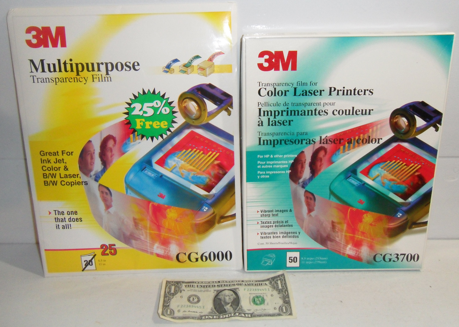 3M Transparency Film Color Laser Printers 2 Open Box 64 Sheets 8.5 x 11″ CG3700