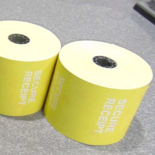 6 PACK of SUPER High Security YELLOW Thermal Printer Paper.