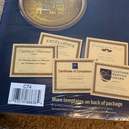 Southworth Certificates Parchment Paper With CD Business Certificates Awards NEW