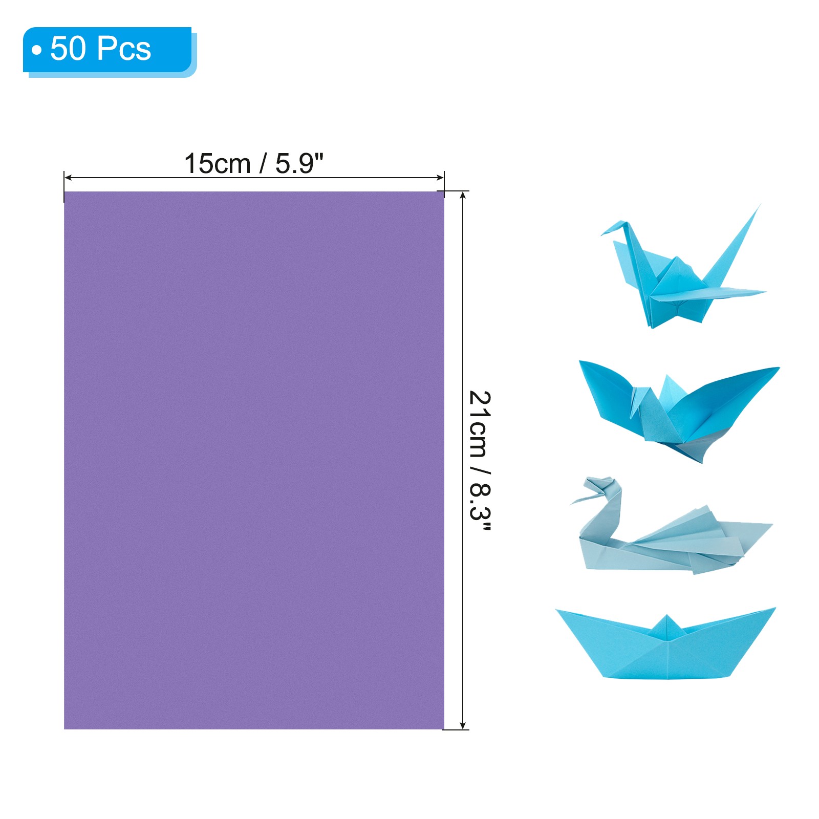Dark Purple Copy Paper, 50 Sheets 8.3×5.9″ A5 70gsm for Office
