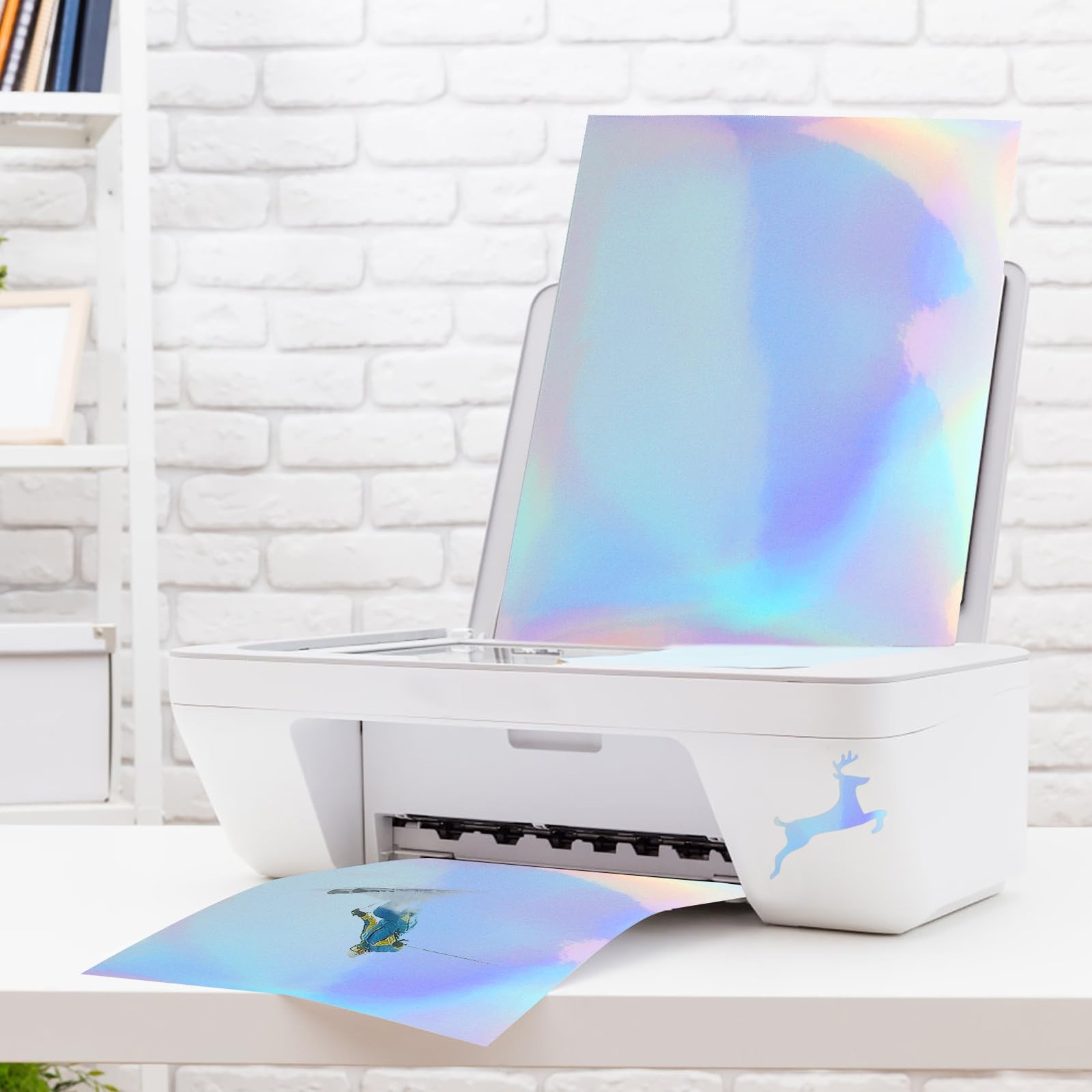 20 Sheets Printable Sticker Paper, A4, Waterproof Holographic Vinyl…