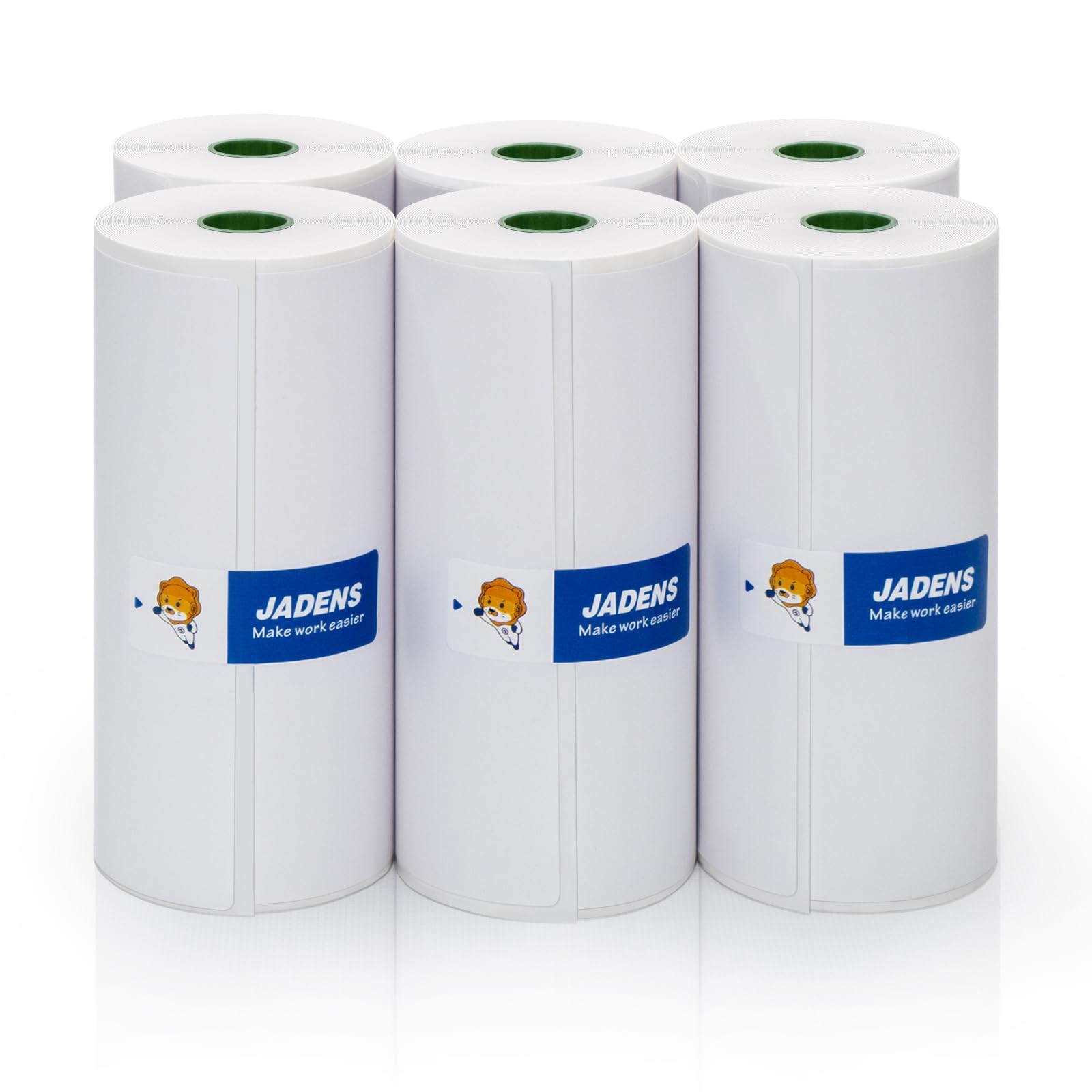 JADENS 6 Rolls Thermal Label Paper, 4×6” Compatible with C10 white